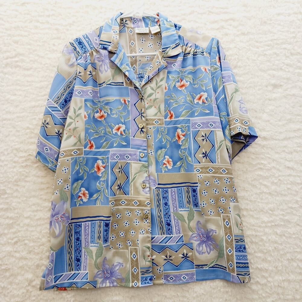 Blouse Trumpet Vine Garden Bloomcore Office Vacation Resort Everyday Y2K Size 14
